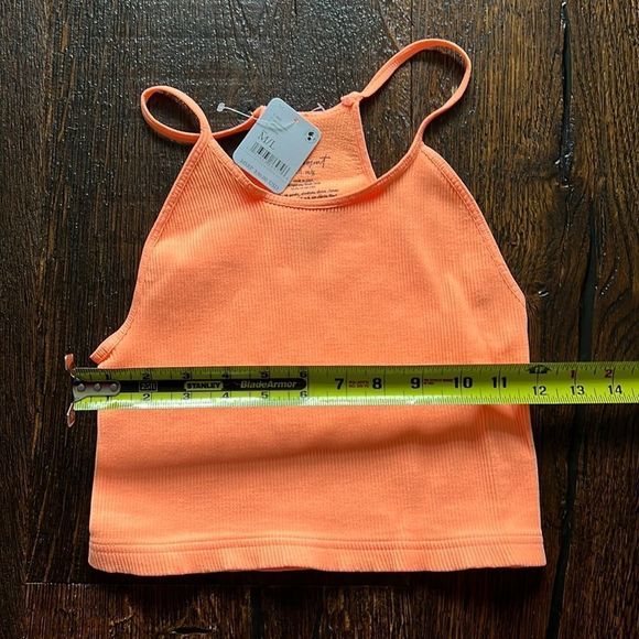 3. FP Movement Happiness Runs Crop Tank - Peach Horizon - M/L - Picture 7 of 9